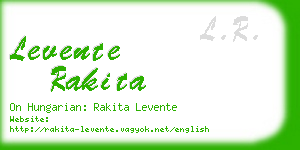 levente rakita business card